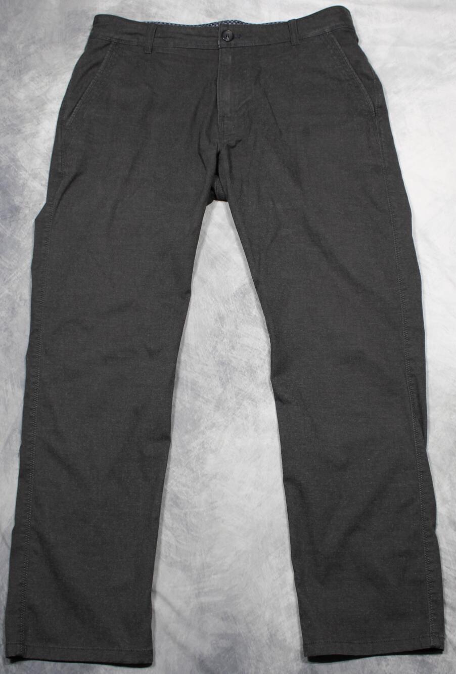 PrAna Pants Mens 34 (34x29) Gray Coolmax Stretch Straight Chino M43193038